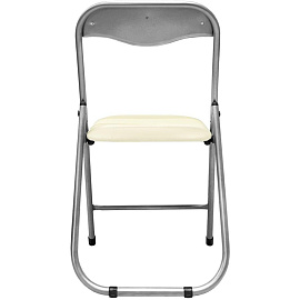 Стул складной РС 04 слоновая кость/серебро (искусственная кожа)
