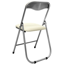 Стул складной РС 04 слоновая кость/серебро (искусственная кожа)