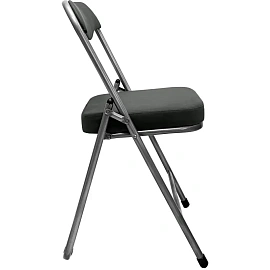 Стул складной каркас металлик , кожзам серый РС 04 кант