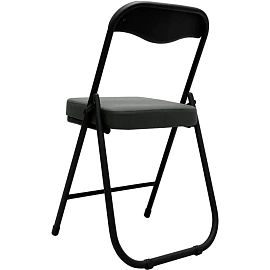 Стул складной РС 04 кант серый/черный (искусственная кожа)