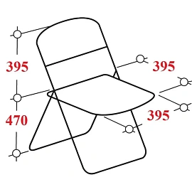 Стул складной РС 04 серый/серебро (ткань)
