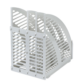Лоток вертикальный для бумаг 160 мм Выбор есть (Attache Economy) пластиковый серый 3 отделения