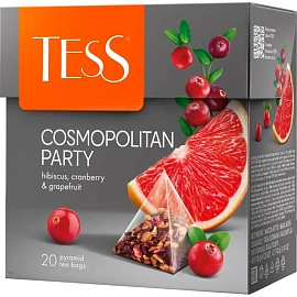 Чай фруктовый Tess Cosmopolitan Party 20 пирамидок (грейпфрут, клюква)