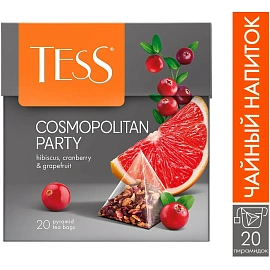 Чай фруктовый Tess Cosmopolitan Party 20 пирамидок (грейпфрут, клюква)