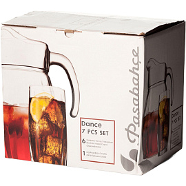 Набор посуды для напитков Pasabahce Данс (кувшин 1700 мл, 6 стаканов 320 мл) фото Набор посуды для напитков Pasabahce Данс (кувшин 1700 мл, 6 стаканов 320 мл)