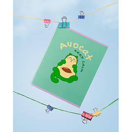 Тетрадь общая №1 School Avocat А5 48 листов в клетку на скрепке обложка с рисунком ВД-лак