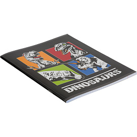 Тетрадь общая №1 School Dinosaurs А5 48 листов в клетку на скрепке обложка с рисунком ВД-лак