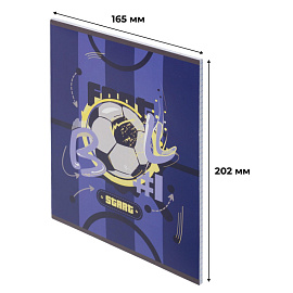 Тетрадь общая №1 School Football А5 48 листов в клетку на скрепке обложка с рисунком ВД-лак