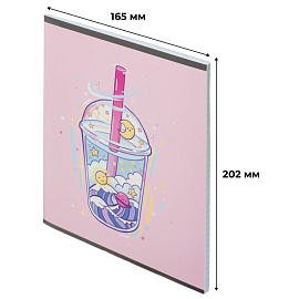 Тетрадь общая №1 School Нежность А5 48 листов в клетку на скрепке обложка с рисунком ВД-лак