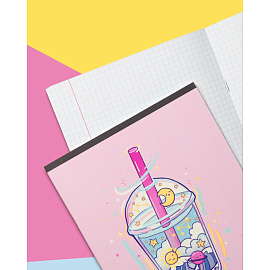 Тетрадь общая №1 School Нежность А5 48 листов в клетку на скрепке обложка с рисунком ВД-лак