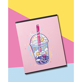 Тетрадь общая №1 School Нежность А5 48 листов в клетку на скрепке обложка с рисунком ВД-лак