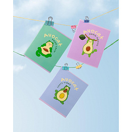 Тетрадь общая Avocat А5 48 листов в клетку на скрепке обложка фиолетовая ВД-лак