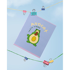 Тетрадь общая Avocat А5 48 листов в клетку на скрепке обложка синяя ВД-лак