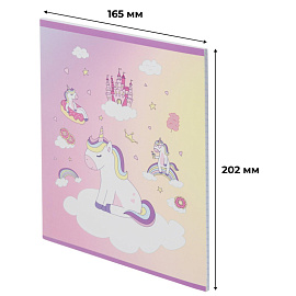 Тетрадь общая Uniland А5 48 листов в клетку на скрепке обложка с рисунком ВД-лак