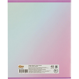 Тетрадь общая Uniland А5 48 листов в клетку на скрепке обложка с рисунком ВД-лак