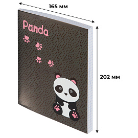 Тетрадь общая №1 School Panda А5 96 листов в клетку на скрепке обложка с рисунком ВД-лак