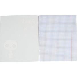 Тетрадь общая №1 School Panda А5 96 листов в клетку на скрепке обложка с рисунком ВД-лак