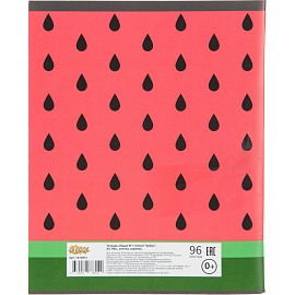 Тетрадь общая №1 School Арбуз А5 96 листов в клетку на скрепке обложка с рисунком ВД-лак