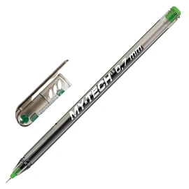 Ручка шариковая неавтоматическая Pensan My-Tech зелёная (толщина линии 0.5 мм)