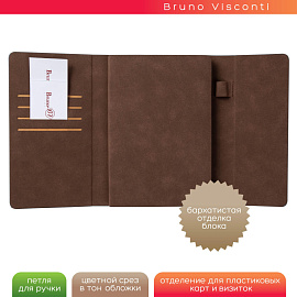 Ежедневник недатированный Bruno Visconti Waltz искусственная кожа А5 136 листов чёрный (чёрный обрез)