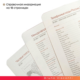 Ежедневник недатированный Bruno Visconti Waltz искусственная кожа А5 136 листов чёрный (чёрный обрез)