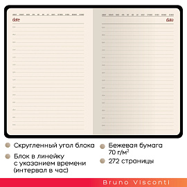 Ежедневник недатированный Bruno Visconti Waltz искусственная кожа А5 136 листов чёрный (чёрный обрез)