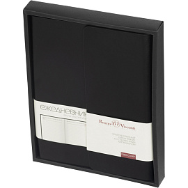 Ежедневник недатированный Bruno Visconti Waltz искусственная кожа А5 136 листов чёрный (чёрный обрез)