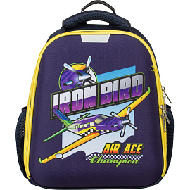 Ранец Комус класс Basic Iron Bird синий с двумя отделениями