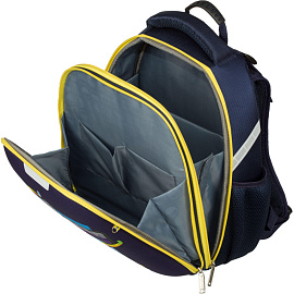 Ранец Комус класс Basic Iron Bird синий с двумя отделениями