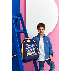 Ранец Комус класс Basic Iron Bird синий с двумя отделениями