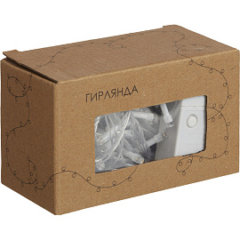 Электрогирлянда теплый белый свет 100 ламп 6 м