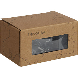 Электрогирлянда теплый белый свет 100 ламп 10.8 м