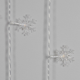 Электрогирлянда Снежинки разноцветный свет 30 ламп 5 м