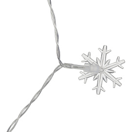 Электрогирлянда Снежинки разноцветный свет 30 ламп 5 м