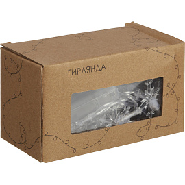 Электрогирлянда Снежинки разноцветный свет 30 ламп 5 м