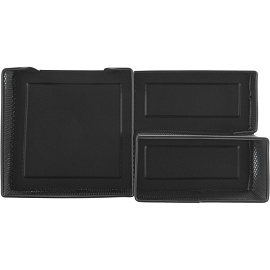 Подставка-органайзер для канцелярских принадлежностей Attache 3 отделения черная 18.5x9.3x10.2 см