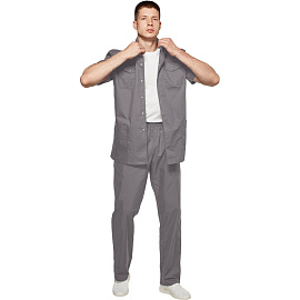 Костюм для клининга У26-КБР серый (размер 50, рост 174-182) фото Костюм для клининга У26-КБР серый (размер 50, рост 174-182)