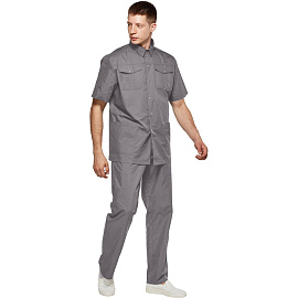 Костюм для клининга У26-КБР серый (размер 52, рост 174-182) фото Костюм для клининга У26-КБР серый (размер 52, рост 174-182)