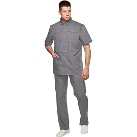 Костюм для клининга У26-КБР серый (размер 54, рост 174-182) фото Костюм для клининга У26-КБР серый (размер 54, рост 174-182)
