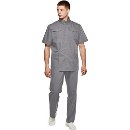 Костюм для клининга У26-КБР серый (размер 58, рост 174-182) фото Костюм для клининга У26-КБР серый (размер 58, рост 174-182)