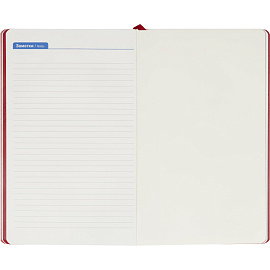 Ежедневник недатированный Attache Flex искусственная кожа Soft Touch А5 136 листов красный с фиксирующей резинкой (красный обрез)