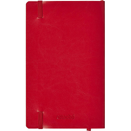 Ежедневник недатированный Attache Flex искусственная кожа Soft Touch А5 136 листов красный с фиксирующей резинкой (красный обрез)