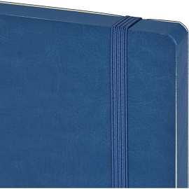 Ежедневник недатированный Attache Flex искусственная кожа Soft Touch А5 136 листов синий с фиксирующей резинкой (синий обрез)