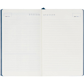 Ежедневник недатированный Attache Flex искусственная кожа Soft Touch А5 136 листов синий с фиксирующей резинкой (синий обрез)