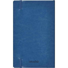 Ежедневник недатированный Attache Flex искусственная кожа Soft Touch А5 136 листов синий с фиксирующей резинкой (синий обрез)