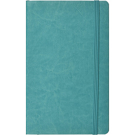 Ежедневник недатированный Attache Flex искусственная кожа Soft Touch А5 136 листов бирюзовый с фиксирующей резинкой (бирюзовый обрез)