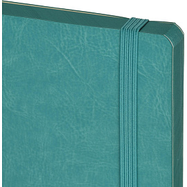 Ежедневник недатированный Attache Flex искусственная кожа Soft Touch А5 136 листов бирюзовый с фиксирующей резинкой (бирюзовый обрез)