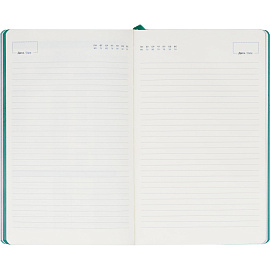 Ежедневник недатированный Attache Flex искусственная кожа Soft Touch А5 136 листов бирюзовый с фиксирующей резинкой (бирюзовый обрез)