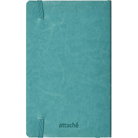 Ежедневник недатированный Attache Flex искусственная кожа Soft Touch А5 136 листов бирюзовый с фиксирующей резинкой (бирюзовый обрез)