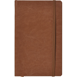 Ежедневник недатированный Attache Flex искусственная кожа Soft Touch А5 136 листов коричневый с фиксирующей резинкой (коричневый обрез)